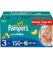 Pampers Active Baby 4-9 кг (150 шт.)