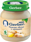 Пюре Gerber Нежные овощи с кроликом с 6 мес. 130 г