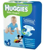 Подгузники Huggies Ultra Comfort для мальчиков 8-14 кг 19 шт.