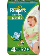Трусики-подгузники Pampers Active Boy (9-14 кг) 52 шт.