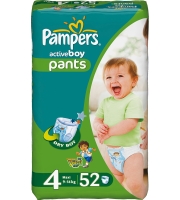 Pampers Active boy 9-14 кг (52 шт.)