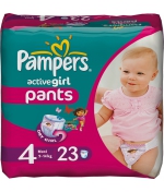 Трусики-подгузники Pampers Active Girl 4 (9-14 кг) 23 ш…