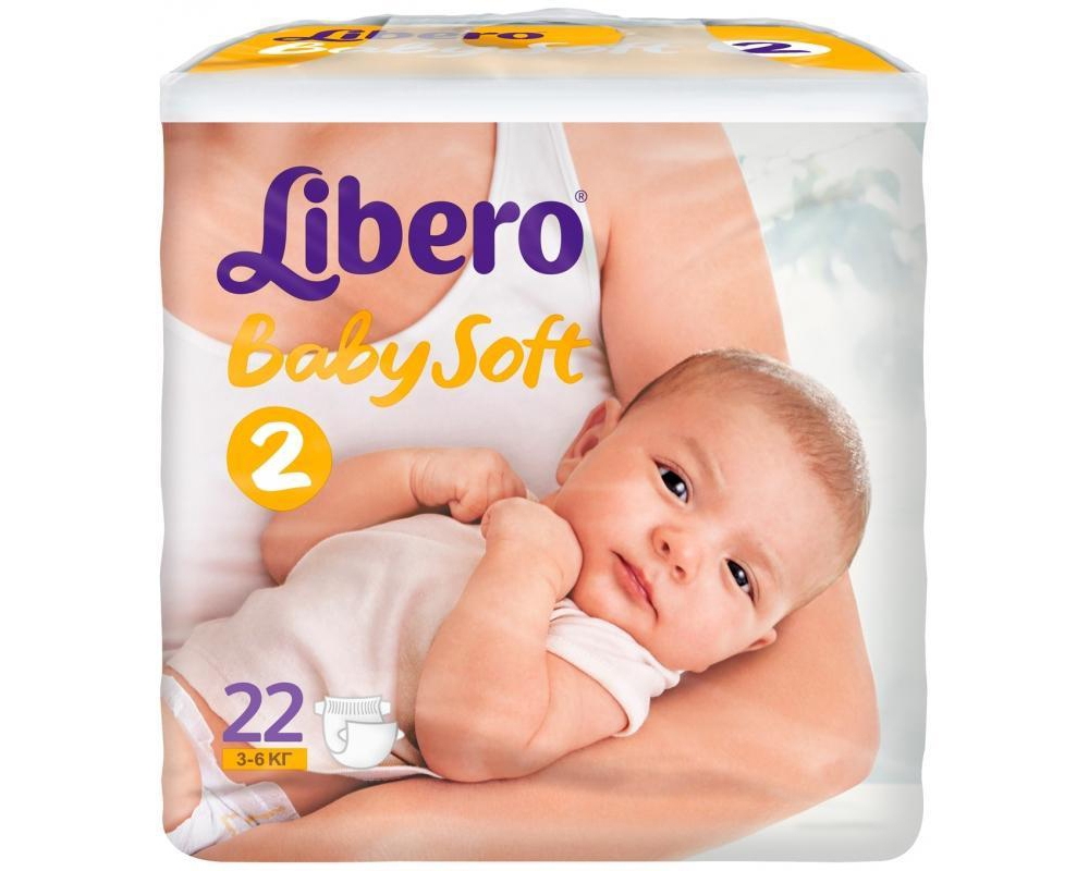 Libero Baby Soft 2 (3-6 кг) 22 шт.