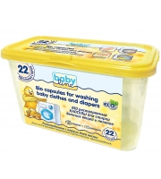 Растворяемые капсулы для стирки детских вещей и пеленок Babyline Bio 22 капсул