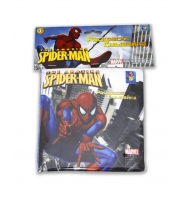 Раскраска-смывайка 1toy Spider-Man 15х15см, 6 страниц, с 5 фломастерами