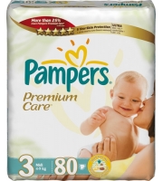 Подгузники Pampers Premium Midi 4-9 кг, 80 шт