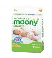 Подгузники Moony для новорожденных 0-5 кг, 90 шт