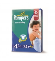 Pampers Active Baby 9-16 кг (74 шт.)