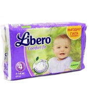 Подгузники Libero Comfort Fit EcoTech Giga 7-14 кг, 84шт