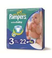Подгузники Pampers Active Baby 4-9 кг, 22 шт