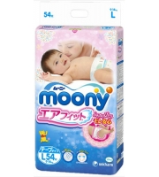 Moony подгузники L (9-14 кг) 54 шт.