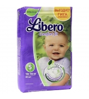 Подгузники Libero Comfort Fit EcoTech Giga 10-16 кг, 82шт