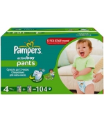 Трусики-подгузники Pampers Active Boy (9-14 кг) 104 шт.