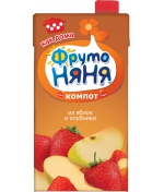 Компот ФрутоНяня Яблоко и клубника с 3 лет 500 мл