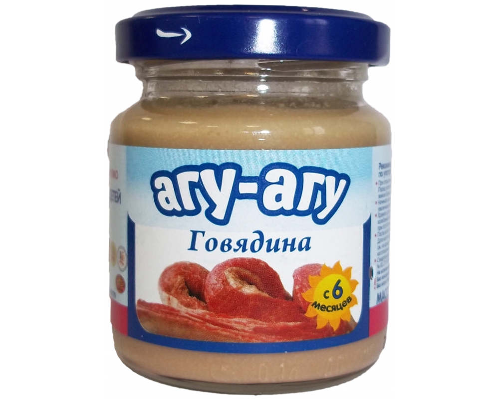 Пюре Агу-Агу Говядина с 6 мес. 100 гр.