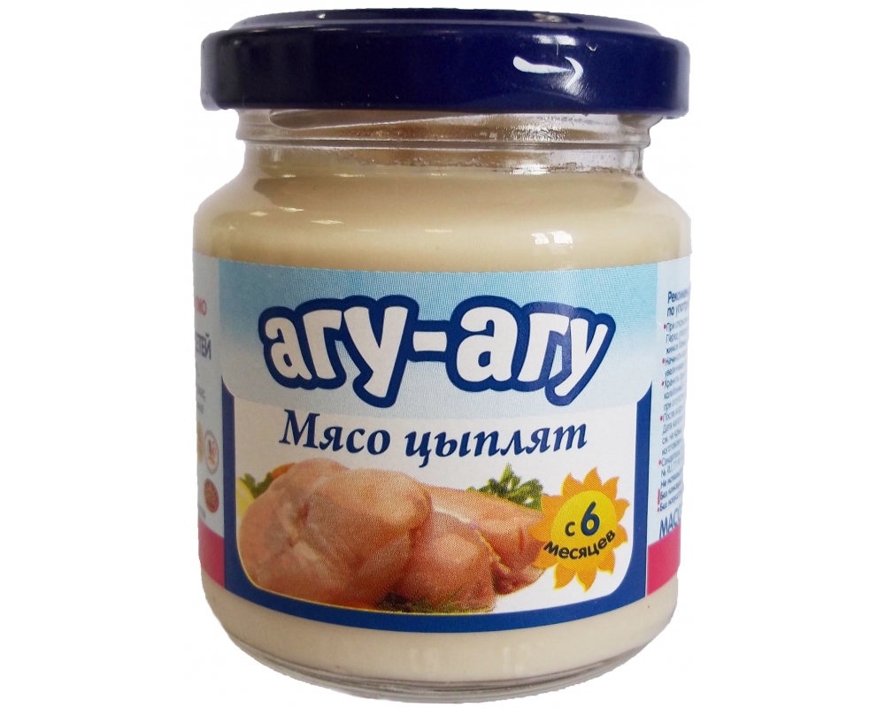 Пюре Агу-Агу Мясо цыплят с 6 мес. 100 гр.