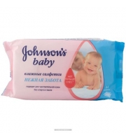 Салфетки влажные Johnsons`baby Нежная забота, 64 шт