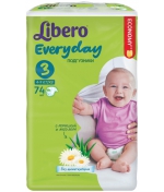 Подгузники Libero Everyday 3 (4-9 кг) 74 шт.