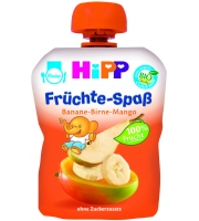 Пюре Hipp Банан, груша, манго с 6 мес 90 гр.