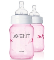 Бутылочка Avent Classic для кормления розовая 260 мл.
