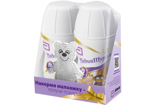Специализированный продукт Similac ПедиаШур для оптимизации питания детей с 1 года промо набор со вкусом шоколада 200 мл.