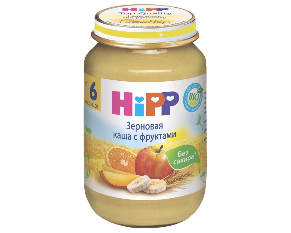 Пюре Hipp Каша зерновая с фруктами с 6 мес. 190 гр. б/сах.