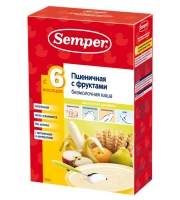 Каша Сэмпер пшен/фрукты б/м , с 6мес