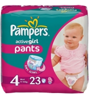 Трусики Pampers Active girl 9-14 кг,  23 шт