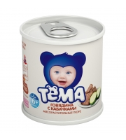 Пюре Тема говядина с кабачками с 6-ти месяцев 100г
