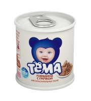 Пюре Тёма Говядина-гречка, 100г